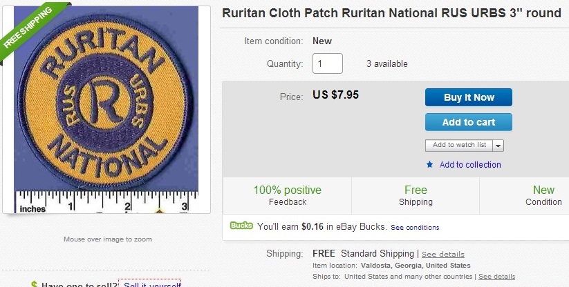 Ruritan patch on Ebay